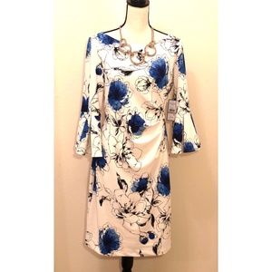 Jessica Howard Womens Sheath Dress Flutter Sleeve